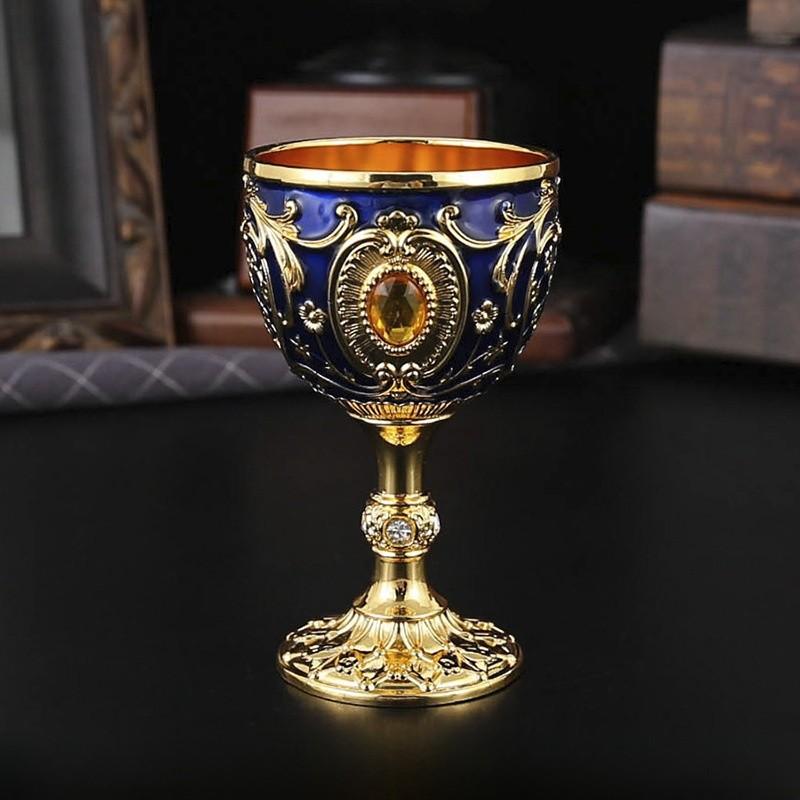 Vaso de Whiskey Metálico Estilo Europeo de Dos Onzas con Diseño Geométrico para Decoración de Bar en Casa