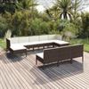 Day and Night - Day and Night Garden Furniture Set 10 Pieces with Brown Synthetic Rattan Cushions