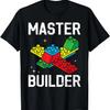 Master Builder Kids Building Blocks Brick Toy For Boys & Men T-Shirt