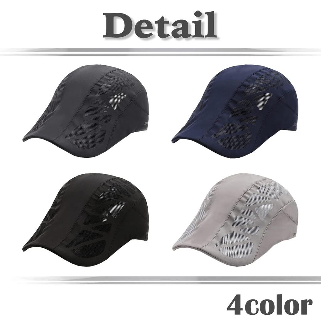 Hunting Mesh Cap Logo Hat Running Sports Lightweight Quick Drying CA500 [White Fang] Men's (Black)