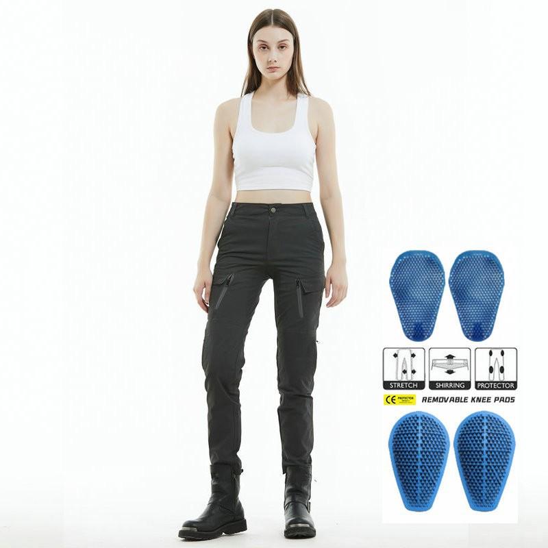 VOLERO Motorcycle Riding Pants Women's Knight Retro Overalls Slim Drop Resistance Silicone Protective Gear