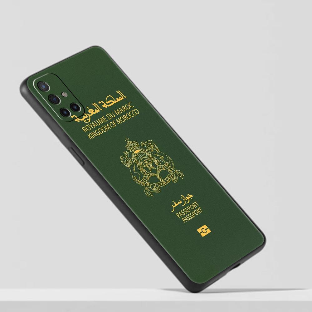 Morocco Flag Passport For OnePlus 10 Pro 9 8T 8 Nord N10 7 7T 9R Phone Case For 1+ Nord 2T CE 2 N100 N200 Z 5G Soft Black Cover