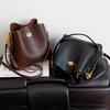 Luxury Bucket Bag Luxury Leather Material Classic Turn-lock Closure Minimalist Design Work Shopping Versatile Handbag For Women