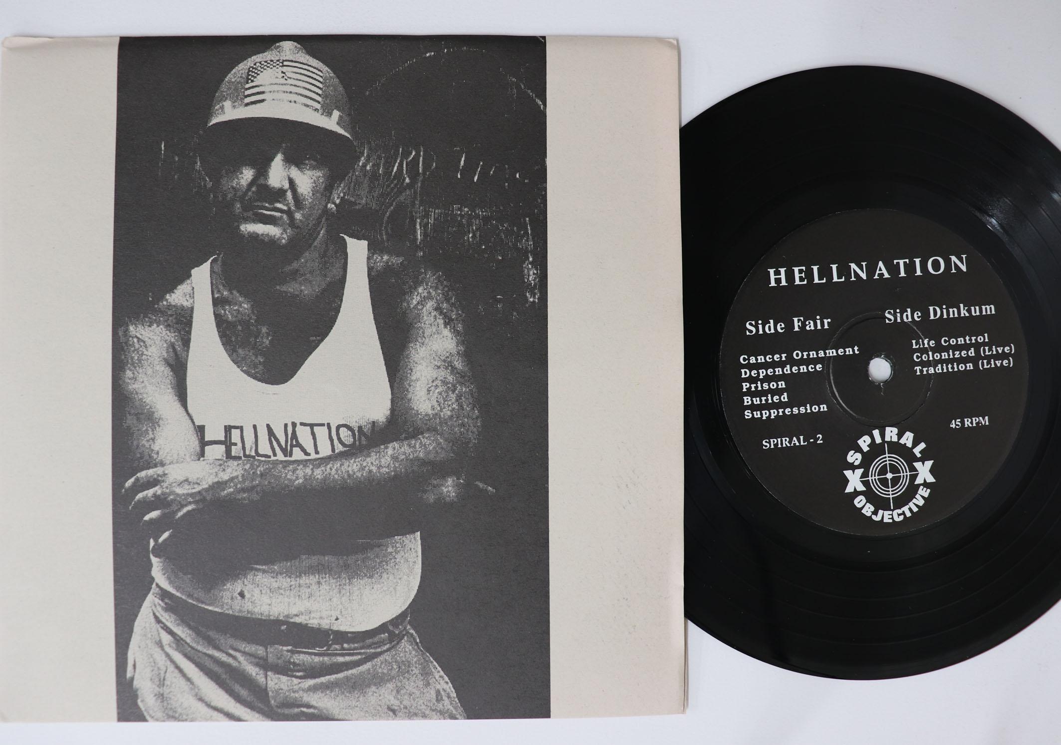 

7inch Record HELLNATION Hellnation SPIRAL2 SPIRAL OBJECTI 1994 Australia Rock Used