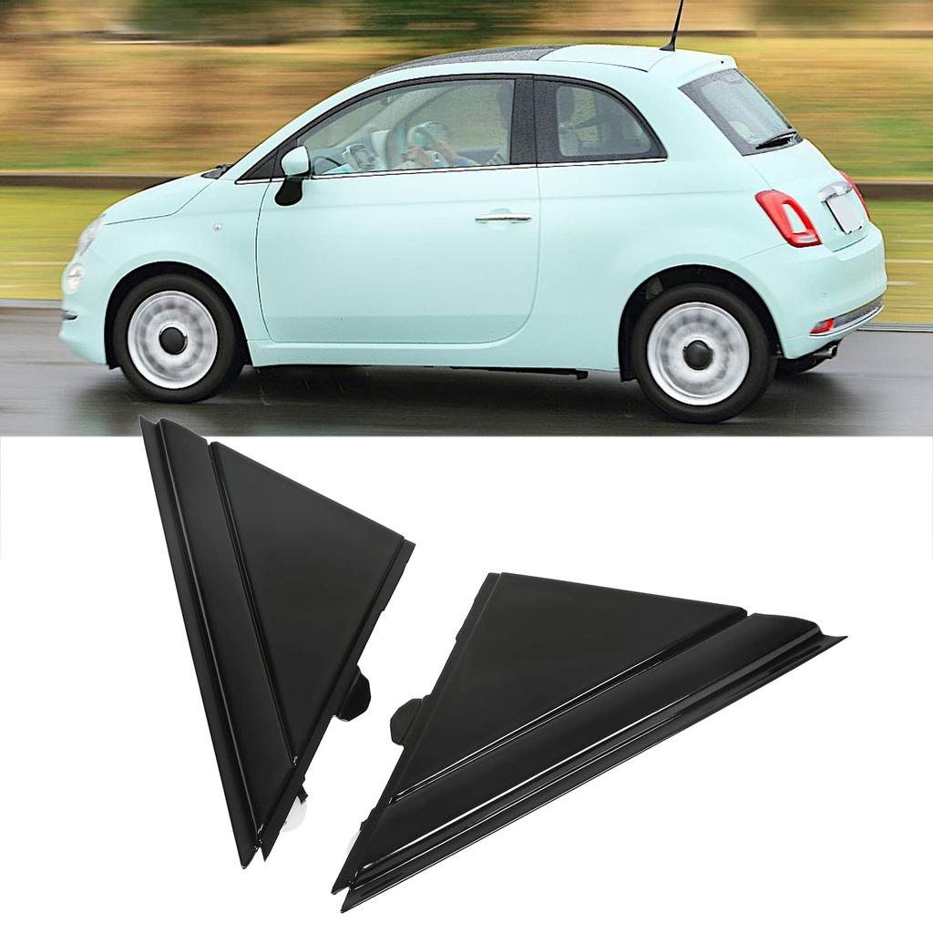 Exterior Side View Mirror Triangle Trim, Driver and Passenger Side Mirror Flag Applique Panel