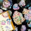 30 Magic Unicorn Pet Stickers Bronzing Laser Transparent Decorative Glass Cartoon Stickers