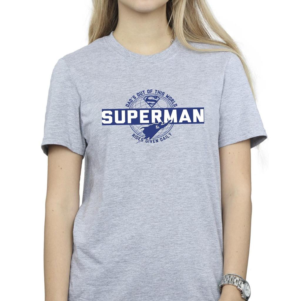 DC Comics Womens/Ladies Superman Out Of This World Cotton Boyfriend T-Shirt