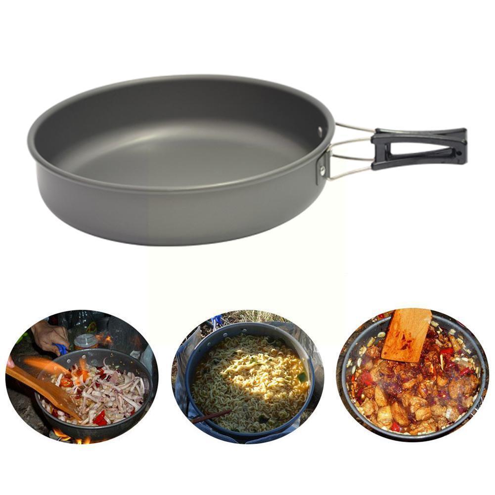 Ultra-light Aluminum Alloy Camping Cookware Utensils Tableware Cooking Outdoor Teapot Pot Frying Picnic Kettle Pan