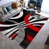 Fashionable Stylish Geometric Lines Washable Modern 3D Printing Carpet Mat Living Room Bedroom Toilets Rugs Area Rug