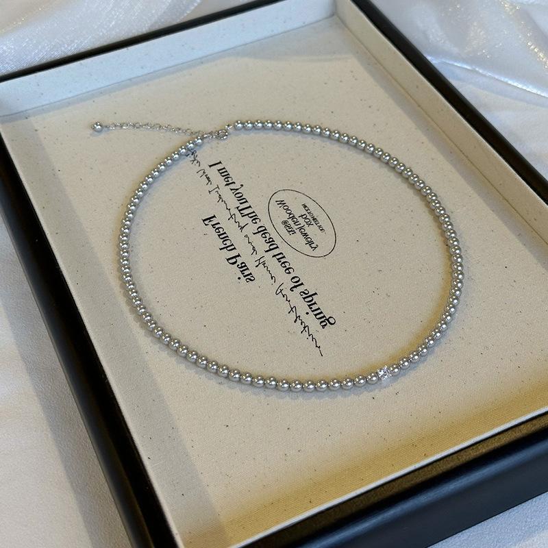 

Французское ретро жемчужное циркониевое ожерелье женское легкое роскошное высококлассное чувство элегантная мода индивидуальность темперамент цепочка на шею ключичная цепочка