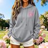 Women's Casual Long Sleeve Loose Fit Pullover Hoodie with Breast Print