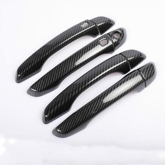 Chrome/Carbon Fiber Car Door Handle Cover Trim For Hyundai Elantra 2017-