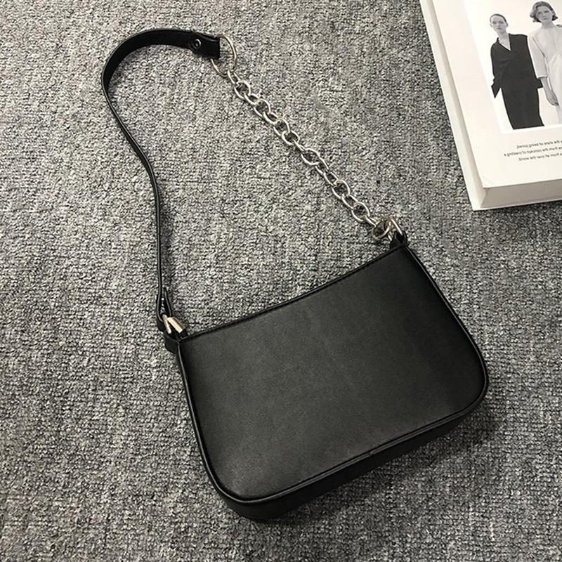 Simple Style Shoulder Bag Women Black Handbag Pu Leather Armpit Messenger Bags Premium Durable Quality Useful Practical