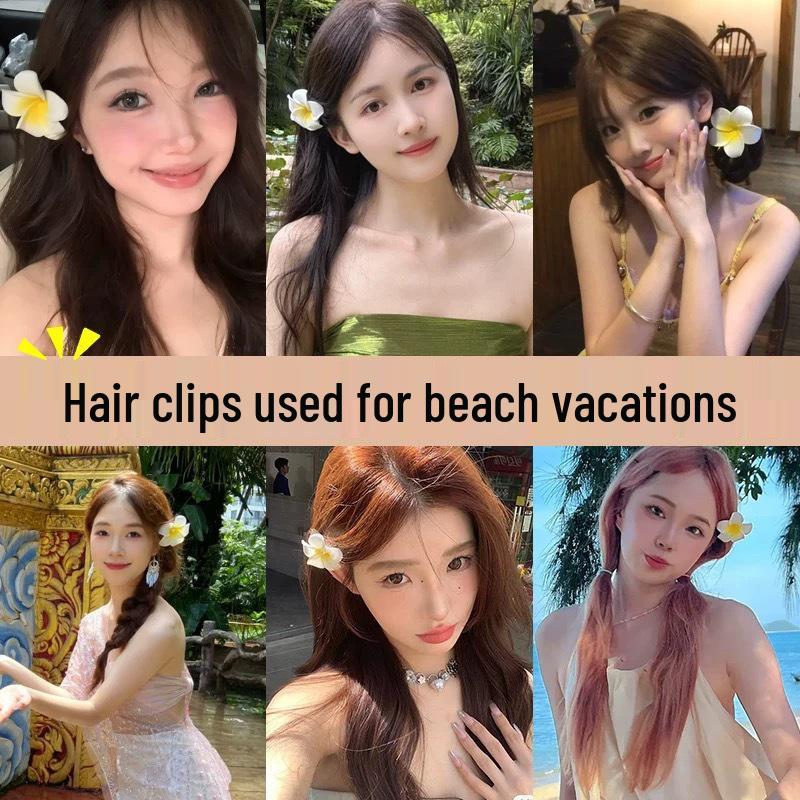 Fairy Egg Flower Hair Clip - Floral Hairpin for Girls' Beach Vacations and Photos