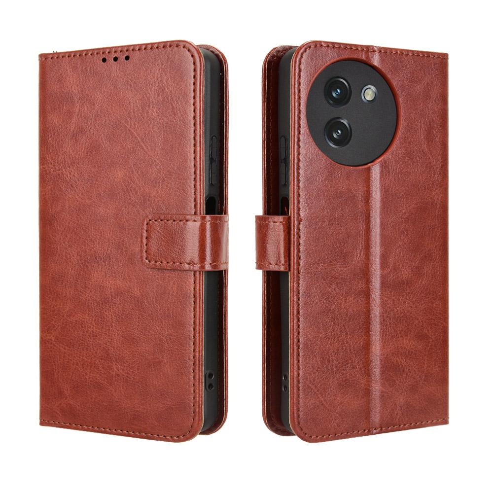 For Doogee Note 59 Pro/Doogee Note 59 PU Leather Case with Strap Crazy Horse Texture Phone Wallet Cover