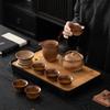 Coarse Pottery Tea Set Chinese Household High-end Ceramic Kung Fu Tea Set Complete Set of Business Gifts Gift Box
