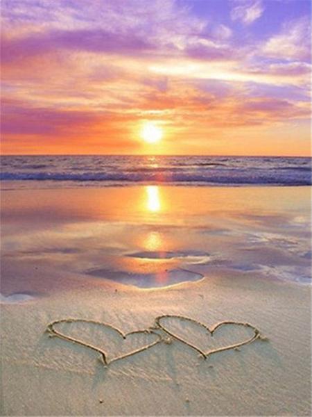 5D Diy Diamond Painting Mosaic Sunset Seaside Home Decor Full Square Round Embroidery Beach Landscape Wall Art