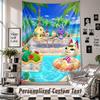 Custom Tapestry Wall Hanging, Animal Crossing Personalized Name Text Home Wall Decor