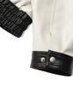 Doffjason Oversized Vegan Leather Rapid Two-Tone Jacket