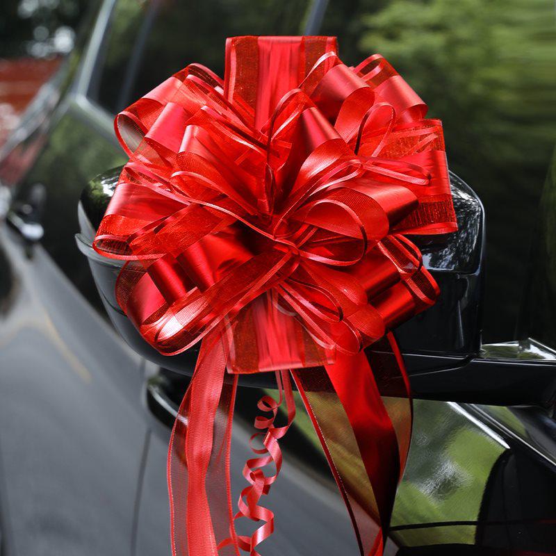 Wedding Car and Room Decor Set with Ribbons and Butterflies