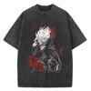 Dandadan Okarun T-Shirt Herren Japanisches Anime T-Shirt Cartoon Hohe Qualität Baumwolle T-Shirt Ästhetisches Mode T-Shirt Männlich
