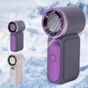 LED Display Handheld Turbo Fan 6 Gear Wind Pocket Fan Cooling Mini Portable Fan  Makeup Setting