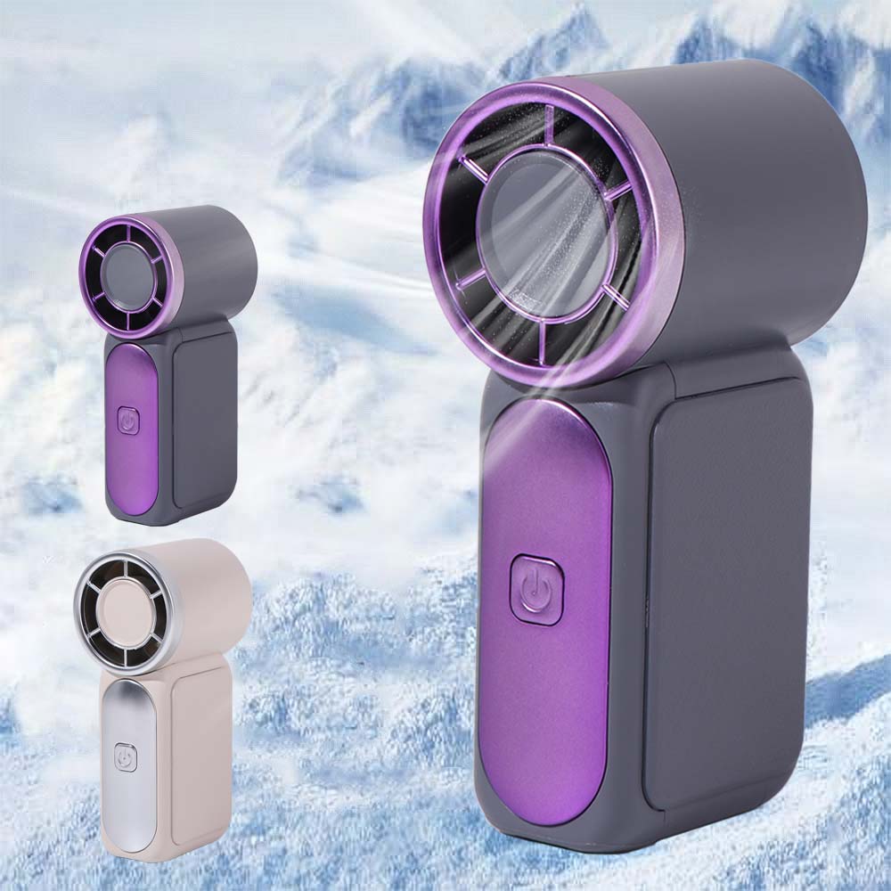 LED Display Handheld Turbo Fan 6 Gear Wind Pocket Fan Cooling Mini Portable Fan Makeup Setting