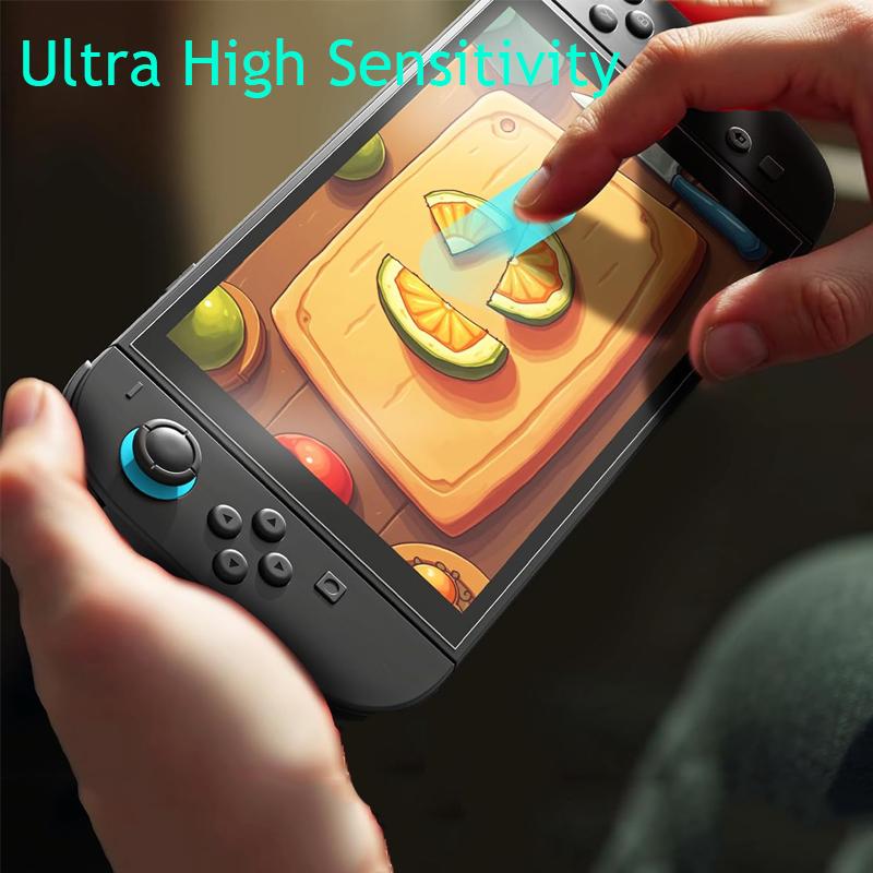 9H Tempered Glass Screen Protector for Switch 2 Controller Gamepad Joystick Cap HD Anti-Scratch Protective Film for Switch 2