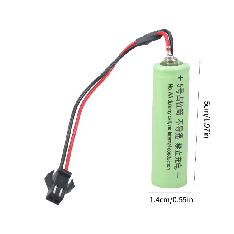 2A Dummy Battery Setups Shell Placeholder Not Conductive Terminals Cable for Lamp Toy External Adapter Linking