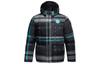 Winter Down Jacket Men's Black Gray All Over Print AYMQ237-2