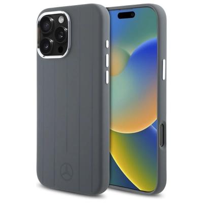 Mercedes Mehmp16X23Suvsa Iphone 16 Pro   Max 6.9 Szary/Grey Hardcase Silicone Vertical Tonal Stripes Magsafe