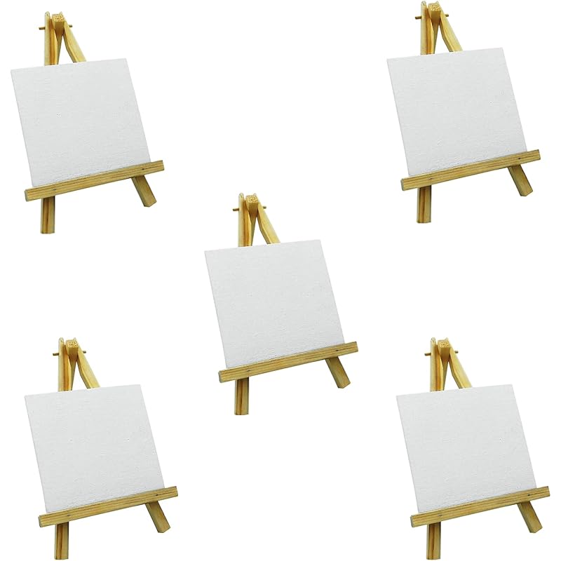 Eduway 6 Inch Mini Wooden Display Easel Tripod Stand For/Sketch Accessories/Natural Craft/Art/Painting/Mini Canvas/Photo
