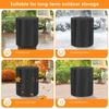 Fire Pit Dust Cover Oxford Fire Pit Drawstring Cover with PVC Backing & Handle Patio Bonfire Waterproof Cover for Winter Storage