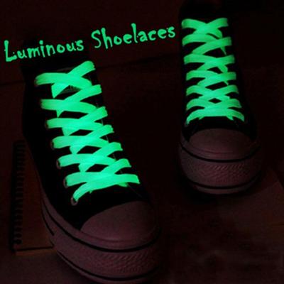 Persönlichkeit solide leuchtende Schnürsenkel leuchten in der dunklen Farbe fluoreszierende Spitze flache Schuhe