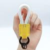 Personalized Custom Name Engraved Leather Braid Rope Keychain Anti Lost Handmade Car Key Chain Ring Pendant Women Men Gift