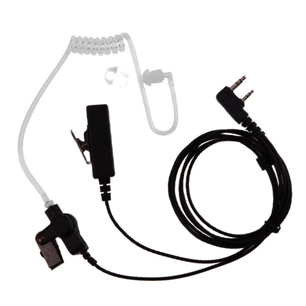 2 Pin Walkie-Talkie Headset Radio Earpiece with Acoustic Tube Air Tube Security Earphones with Ear for Android Radio Earpiece