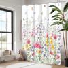 Butterfly and Floral Bathing Curtain  Bathroom Letters Shower Curtain Waterproof With 12 Hooks Fishes Home Deco Free Ship