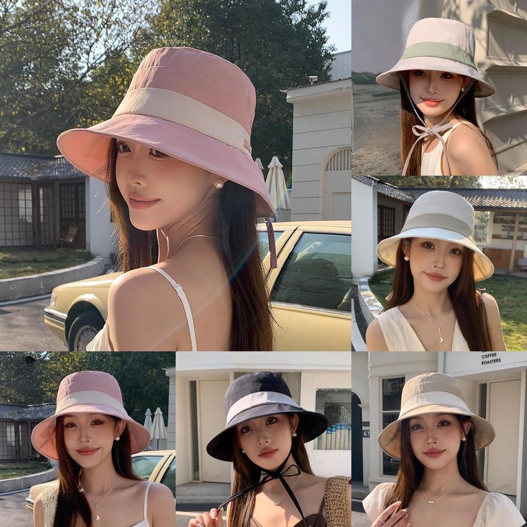 Summer Sun Hat Women Wide Brim Polyester Travel Outdoor Mountain Climbing Cap
