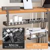 Telescopic Under Table Storage Rack Metal Cable Management Tray Home Office Desk Wire Organizer No Punching Storage Accessories