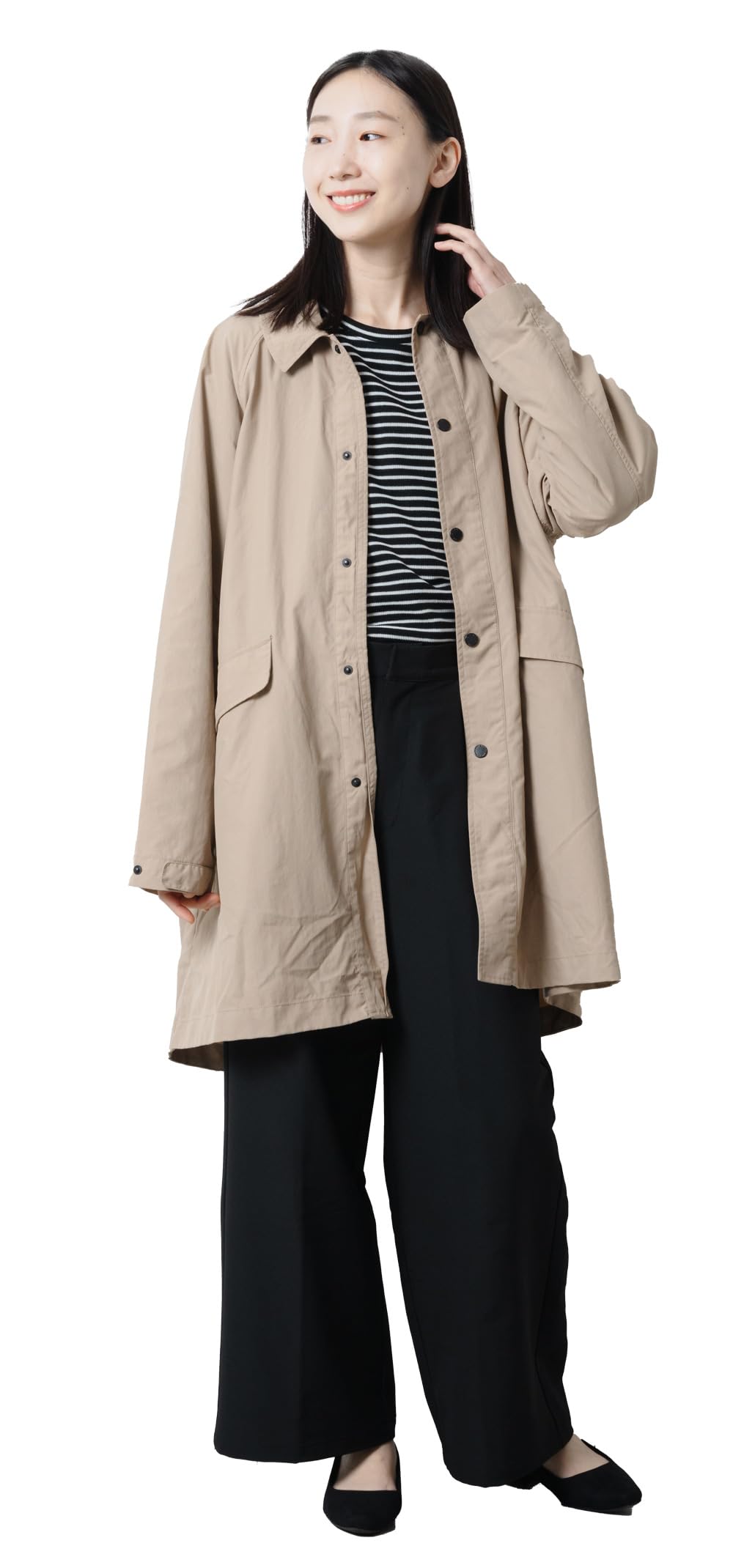 Ametohare Half Unisex Short Coat Dark AH-1009 Water-Repellent Coat, (JP, Alphabet, S, Beige)