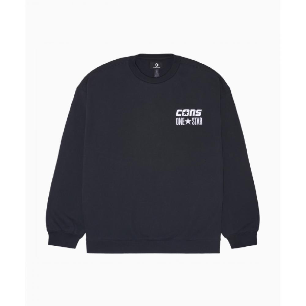 

CONVERSE Толстовка Converse One Star Crew Converse Black 10026900 A03