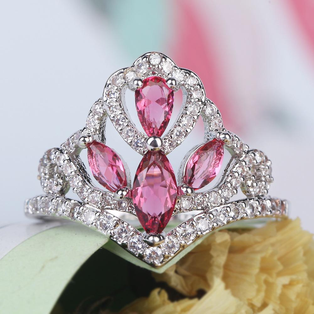 Schmuck Ring Ring Roségold Krone Zirkon Ring Ring Schmuck