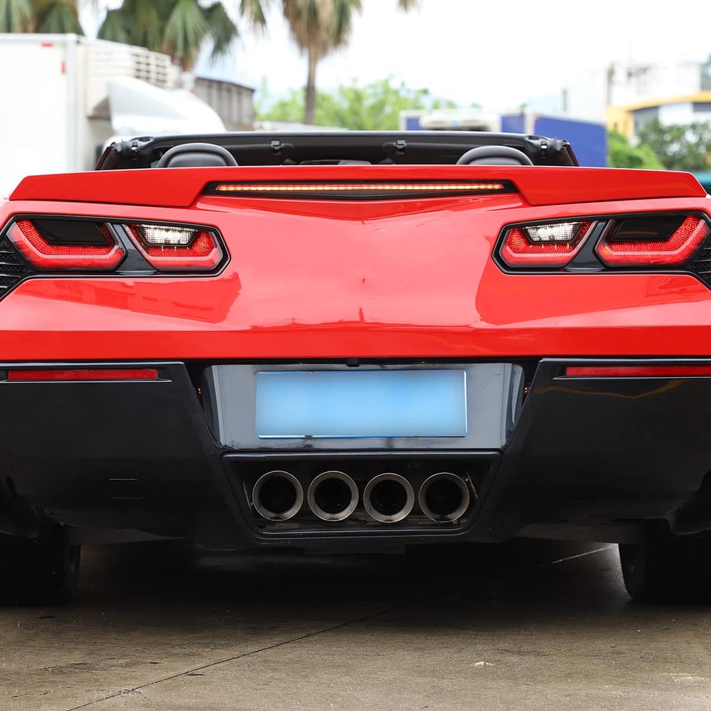 METYOUCAR Rear Tail Light Lamp Protector Trim Covers for Chevrolet Corvette C7 Easy ABS Set 2014-2019, Installation, Plastic, 4-Piece