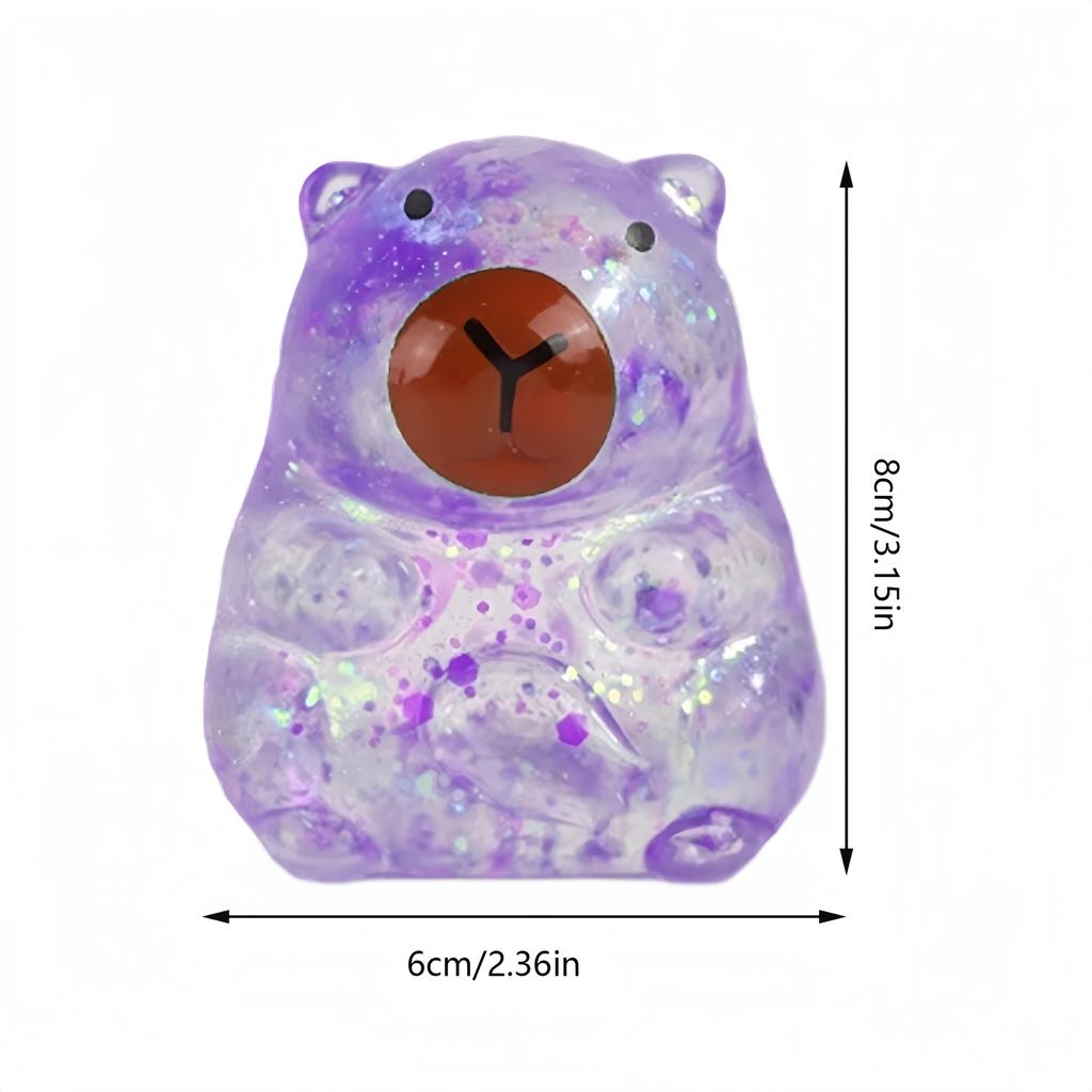Třpytivá kapybara Squishy hračka Hračka na odbourání stresu Ruční mačkací Fidget Dekompresní hračka pro dospělé Děti Dárek