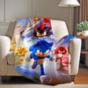 Movie S-Sonices T-The H-Hedgehog 3 Blanket For Sofa Office Bed Plane Travel Sleep Read Relax Camping Soft And Warm