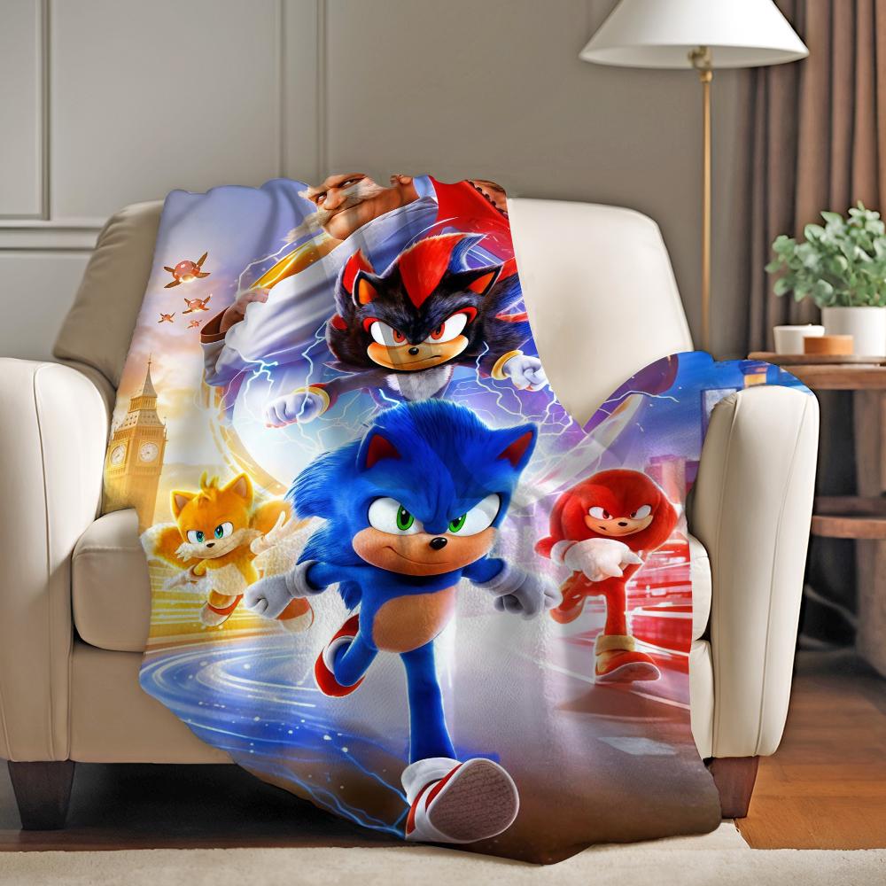 Movie S-Sonices T-The H-Hedgehog 3 Blanket For Sofa Office Bed Plane Travel Sleep Read Relax Camping Soft And Warm