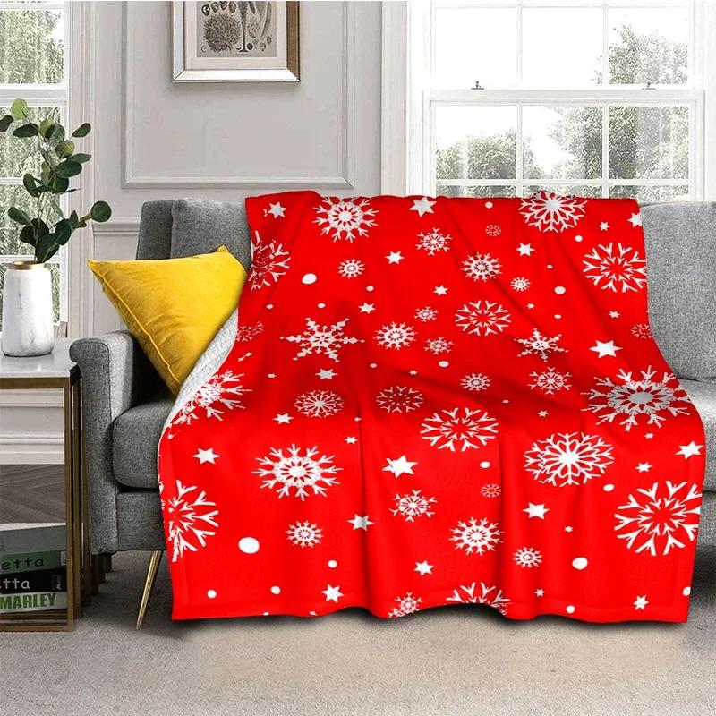 Christmas Printed Flannel Throw Blankets, Soft, Warm, Living Room, Bedroom, Bed, Sofa, Couch Gifts, Dropshipping