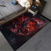 1 Stück 3D Skorpion Teppich - Rutschfest, Waschbar & Langlebige Polyester Matte für Wohnzimmer, Schlafzimmer oder Flur Dekor - Leuchtendes Rot