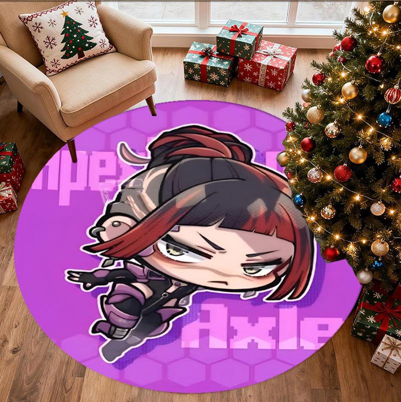 Apex Legends Pattern Round Rug, Indoor/Outdoor Mat, for Picnic, Gameroom, Bedroom, Office, Living Room, Home Decor Carpet, Birthday Gift