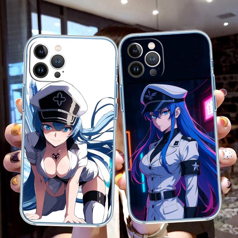 LO8 Anime Esdeath Soft Shell Transparent Phone Case for Samsung Galaxy A04 A04S A14 A23 A34 A54 M23 M33 M52 M53